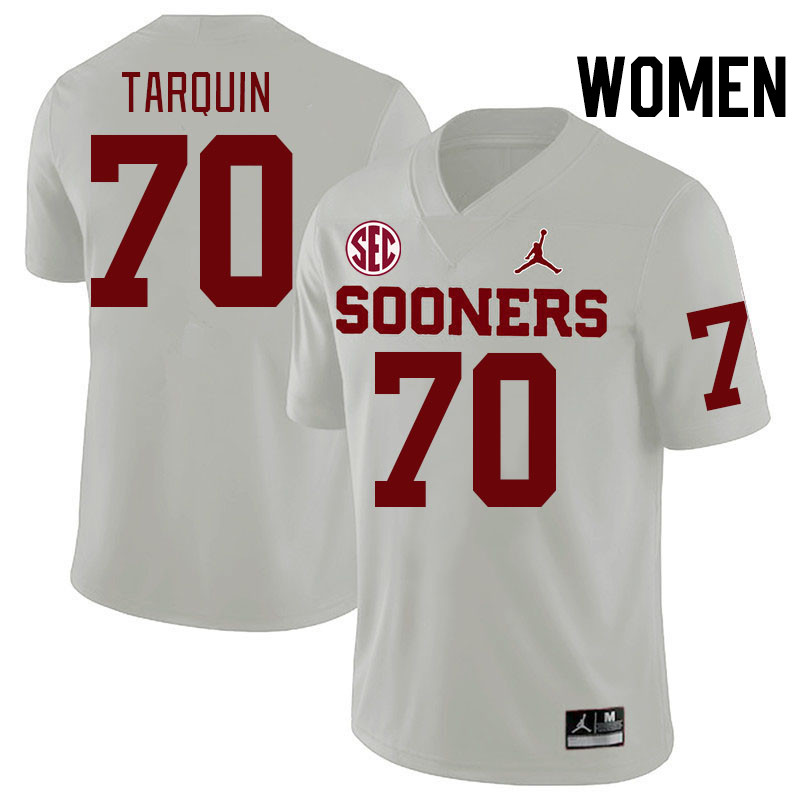 Women #70 Michael Tarquin Oklahoma Sooners 2024 SEC Conference College Football Jerseys-White